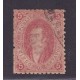 ARGENTINA 1864 GJ 19n ESTAMPILLA USADA ANGULO INFERIOR IZQUIERDO VACIO POS. 32 U$ 72